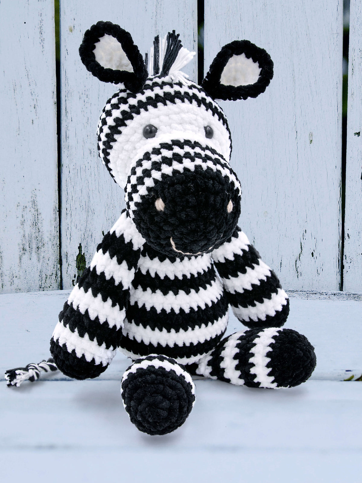 Häkelanleitung Kuscheltier Zebra Zottel