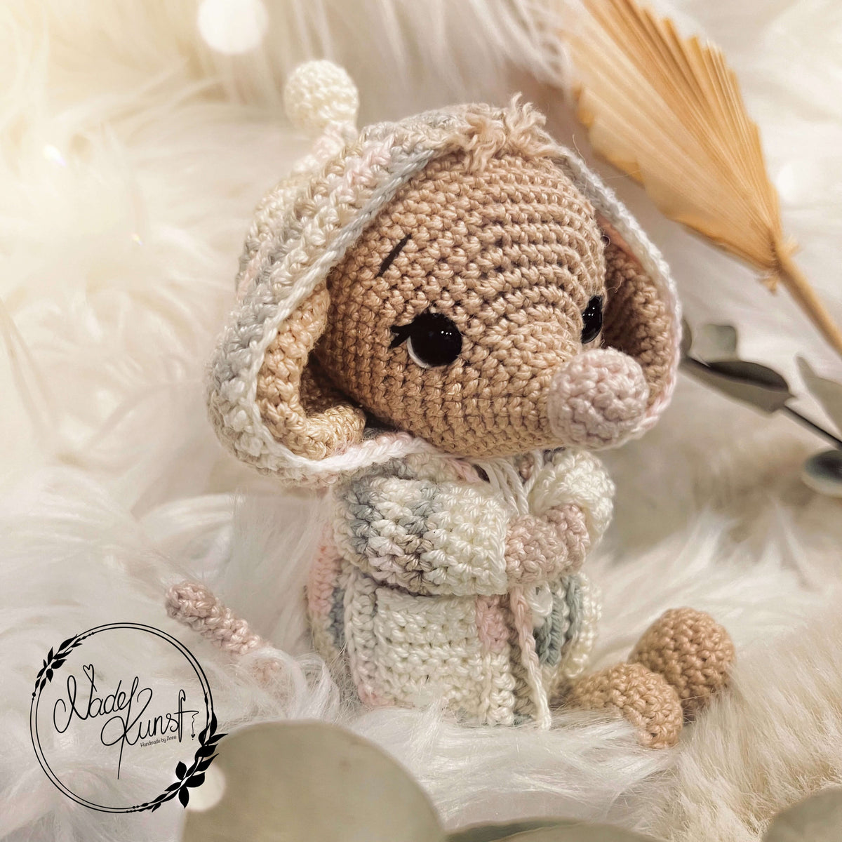 Amigurumi Maus Milly aus Baumwollgarn