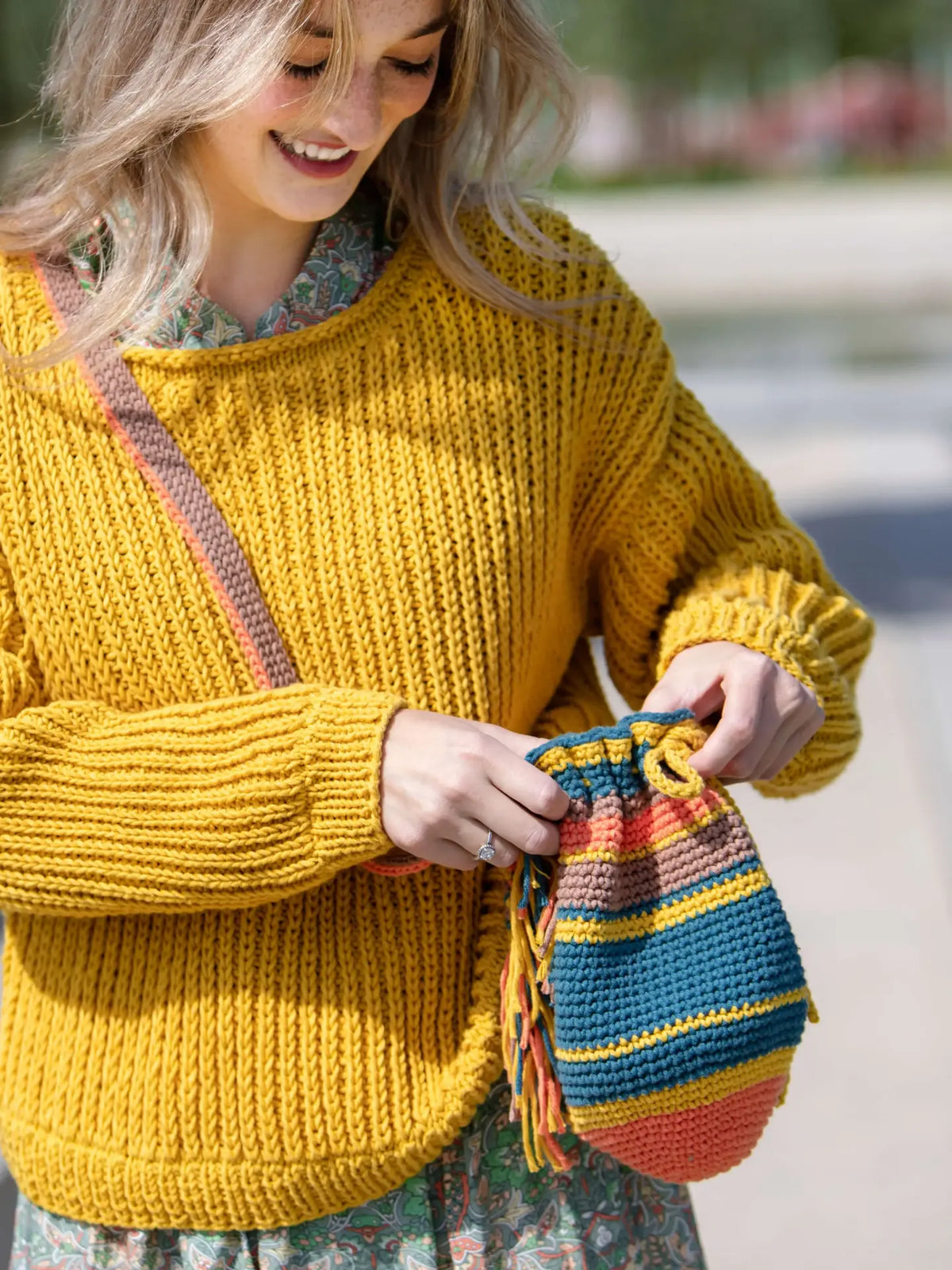 Häkelset Mini Bucket Bag