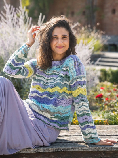 Crochet Kit "Wellenreiter" Crochet Sweater made from 100% Cotton