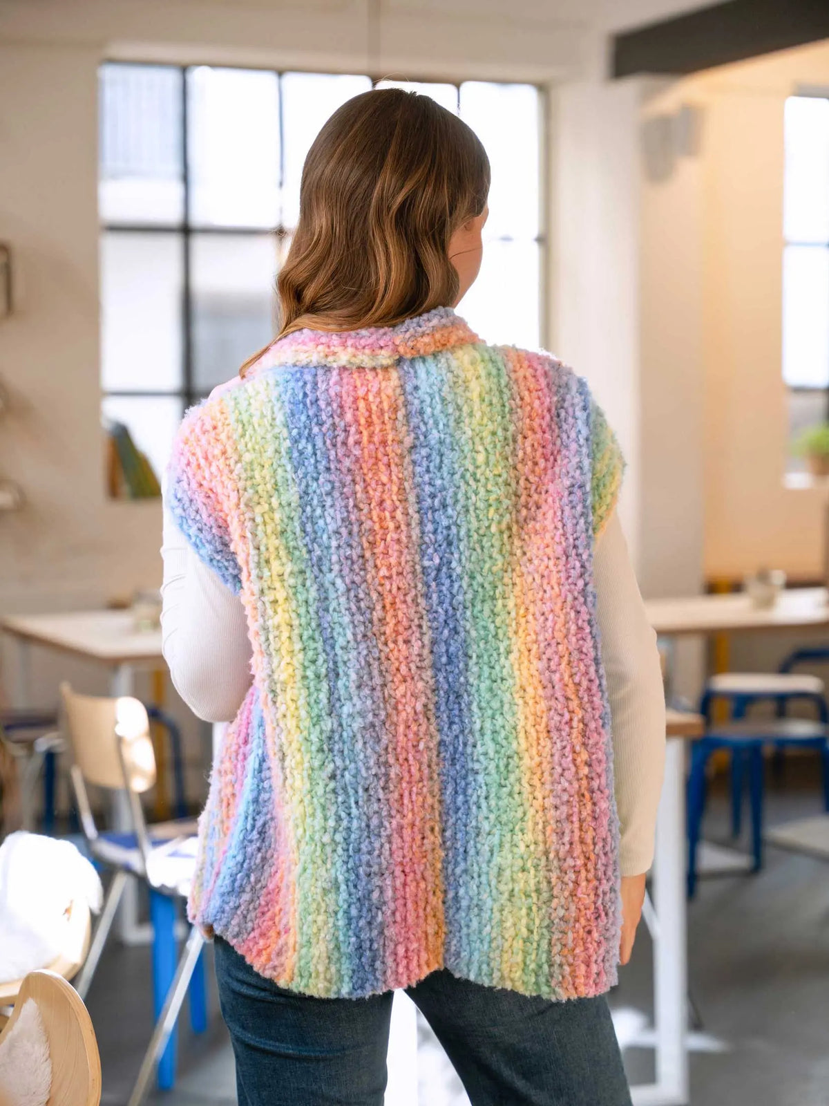 Kit de tricot Gilet Fluffy en mélange mérinos-coton