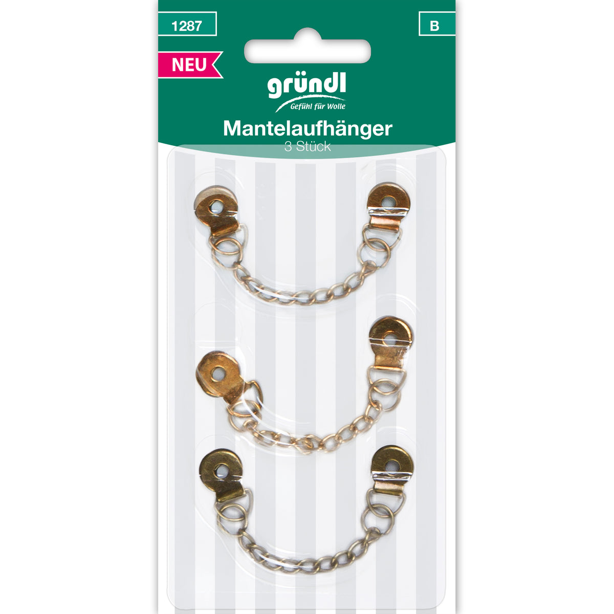 Mantelaufhänger, 3 Stück