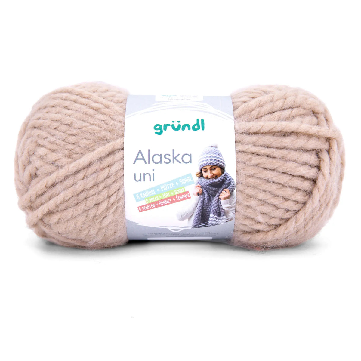 Kit tricot bonnet et écharpe en Alaska uni