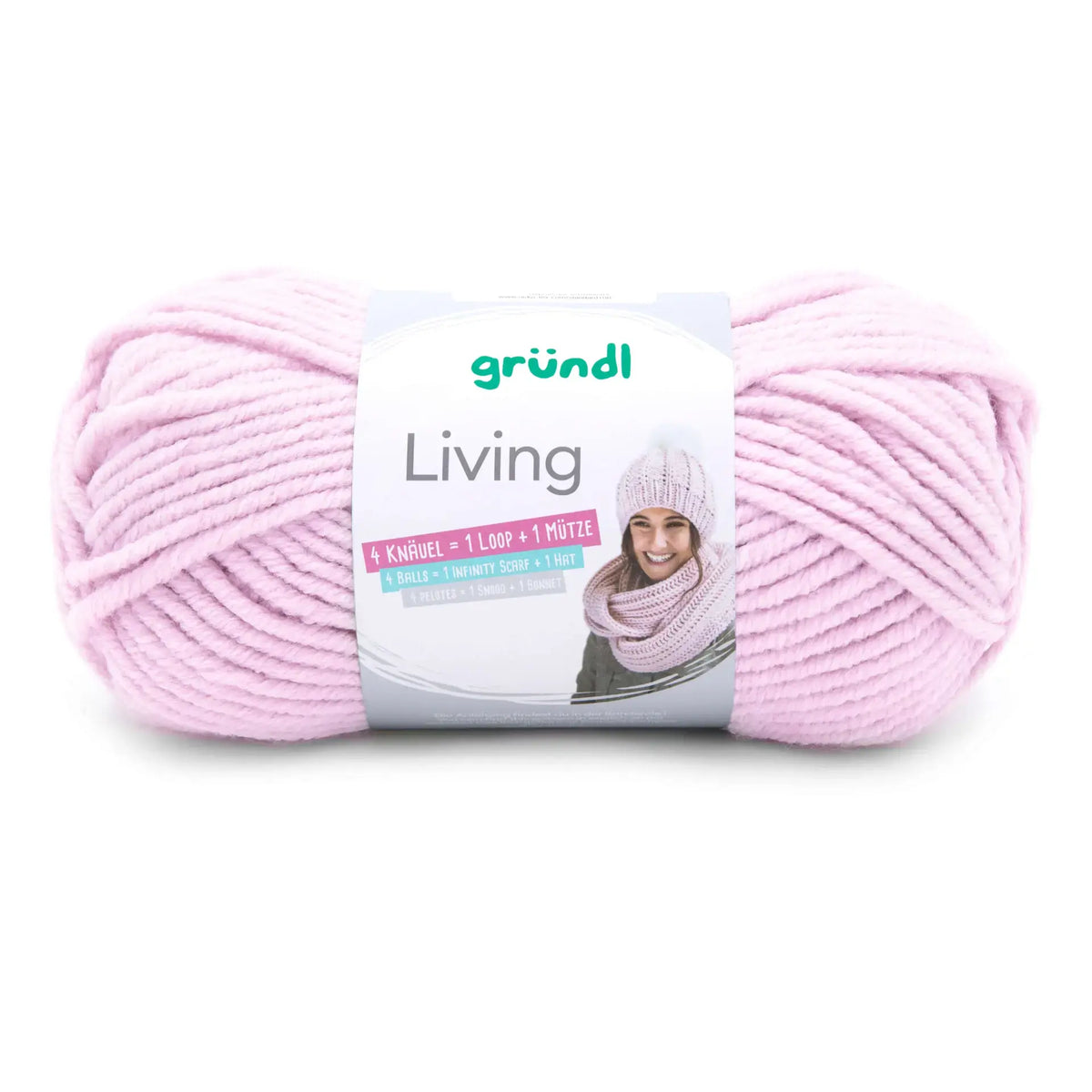 Knitting set loop and hat in patent stitch