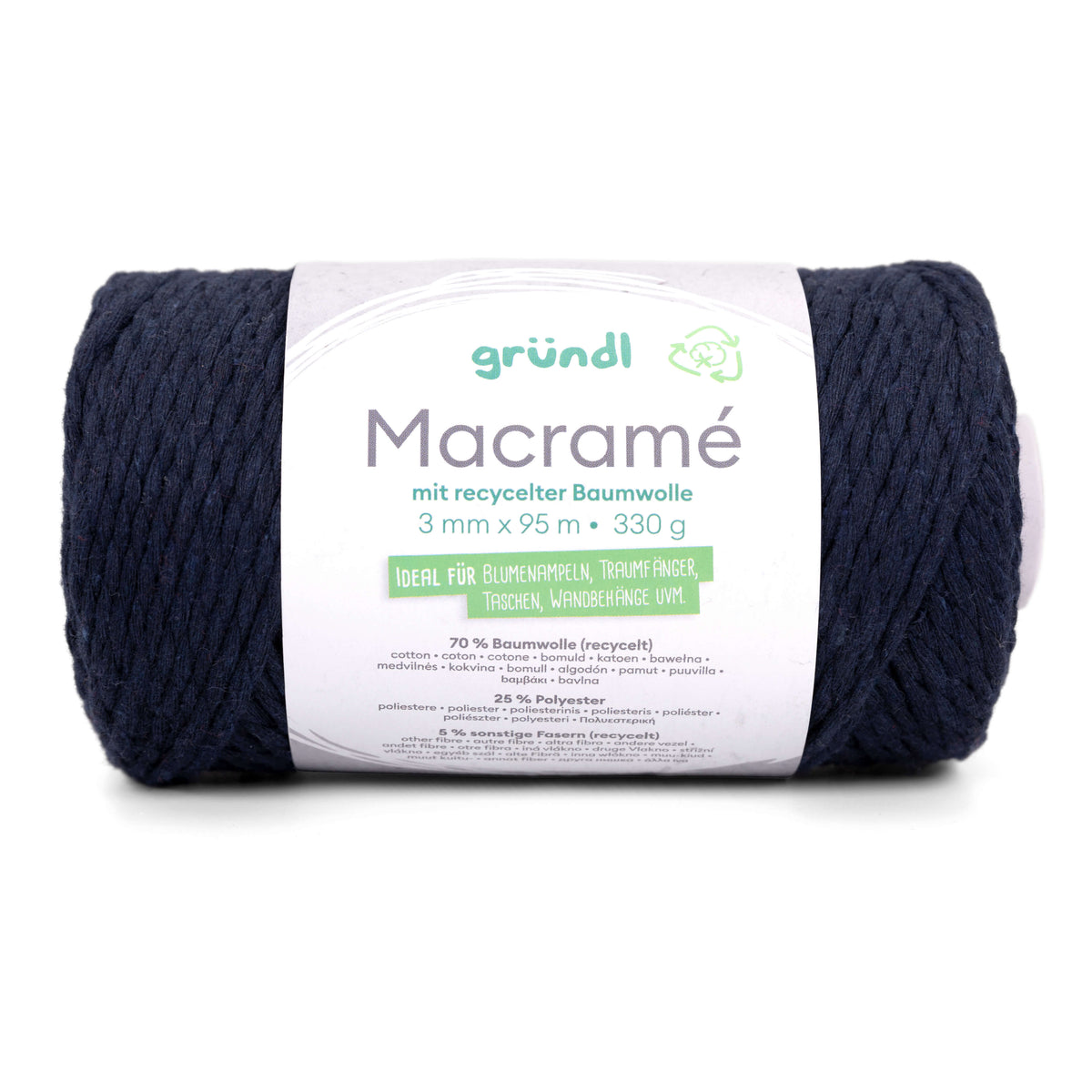 Macramé - dunkelblau