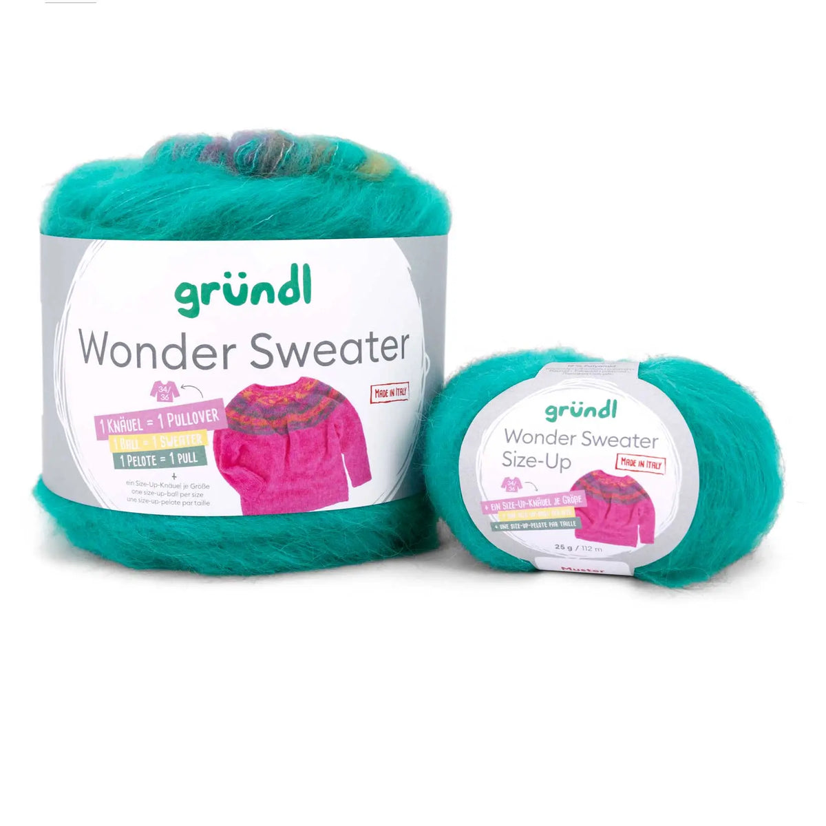 Knitting kit triangle scarf Falina made of Gründl Wonder Sweater