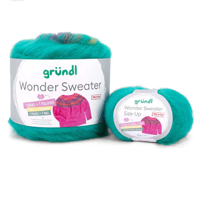 Knitting kit triangle scarf Falina made of Gründl Wonder Sweater
