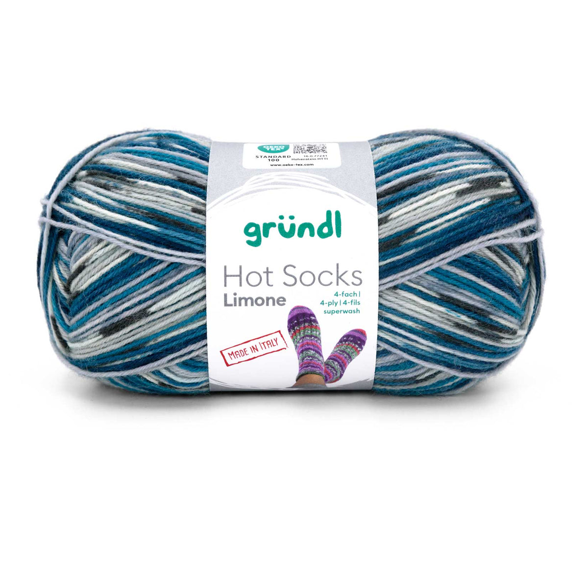 Hot Socks Limone, 4-fach