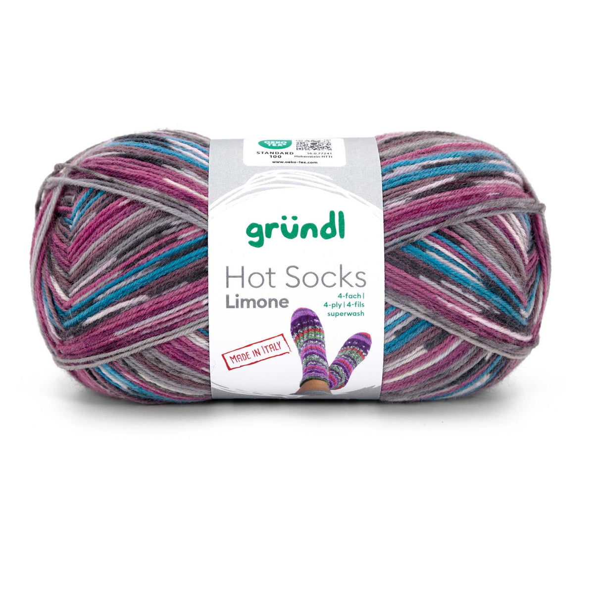 Hot Socks Limone, 4-fach