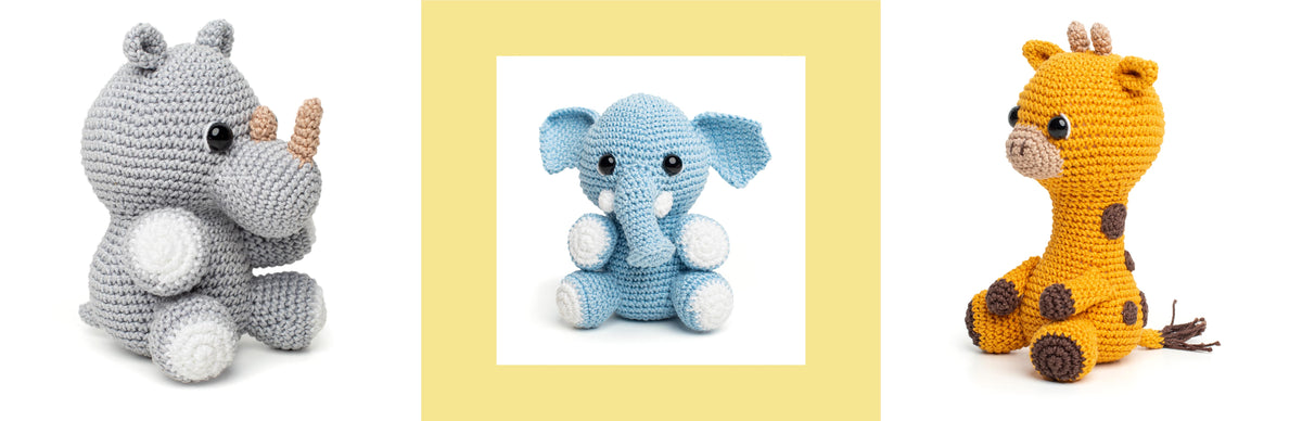 Amigurumis safari : les animaux au crochet de Dendennis envahissent Gründl