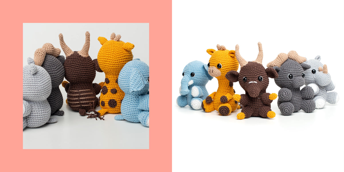 Amigurumis safari : les animaux au crochet de Dendennis envahissent Gründl