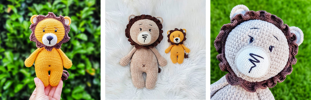 Crochet lions in cooperation with Miralay.Art