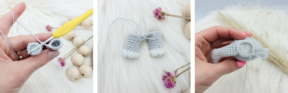 Amigurumi-Nashorn Rapti in Kooperation mit Dianas Häkelwerke