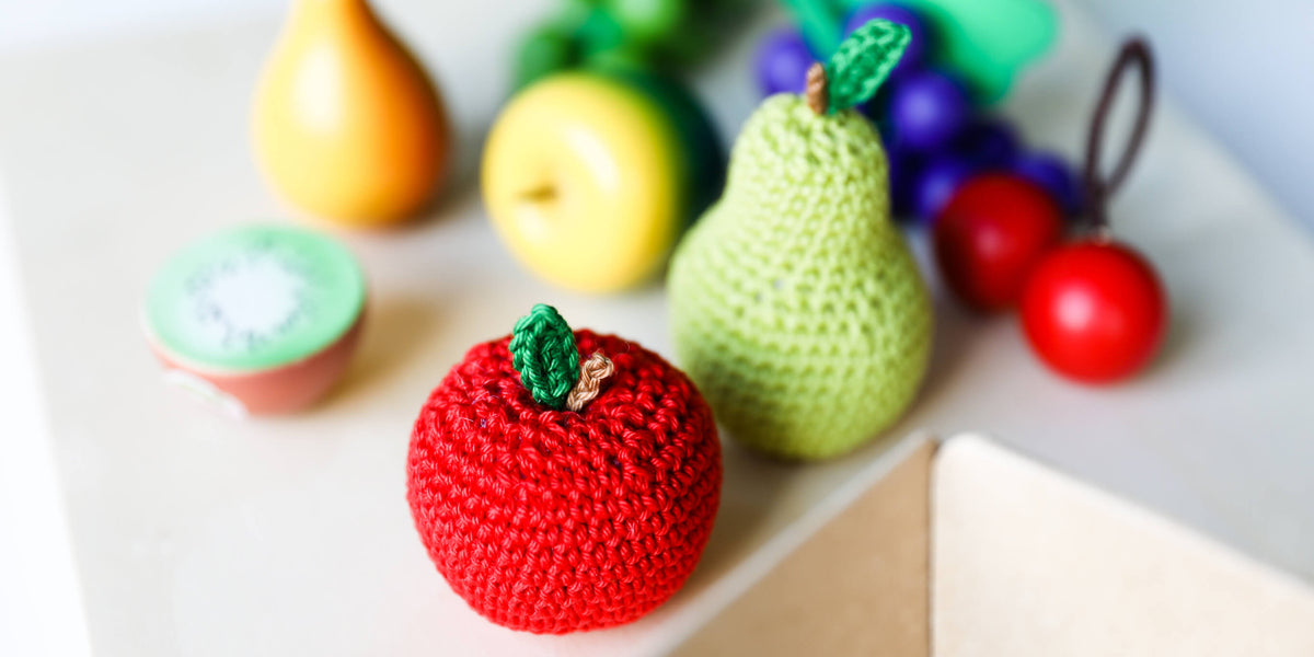 Häkeln für den Kaufmannsladen: Amigurumi Früchte für die Kinderküche