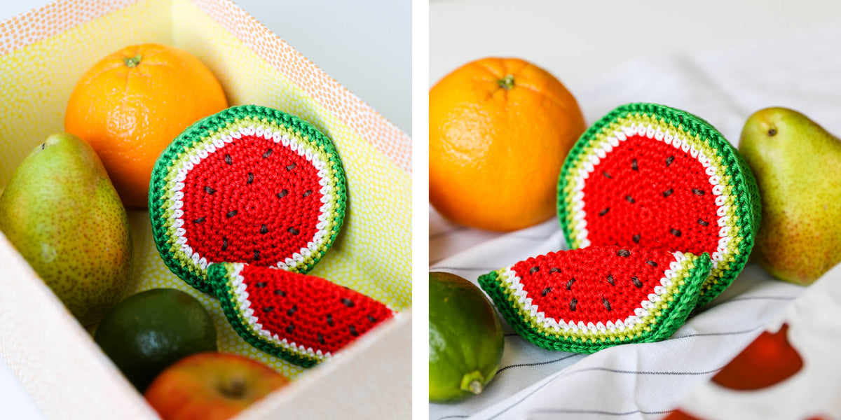 Häkeln für den Kaufmannsladen: Amigurumi Früchte für die Kinderküche