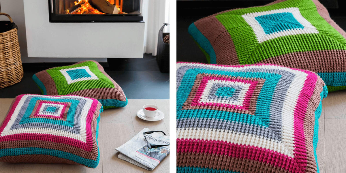 Confortables et douillets : de jolis coussins à crocheter et à tricoter