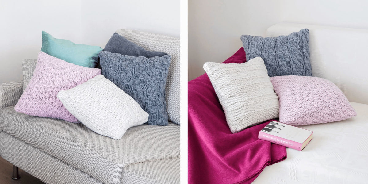 Confortables et douillets : de jolis coussins à crocheter et à tricoter