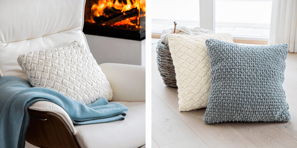 Confortables et douillets : de jolis coussins à crocheter et à tricoter