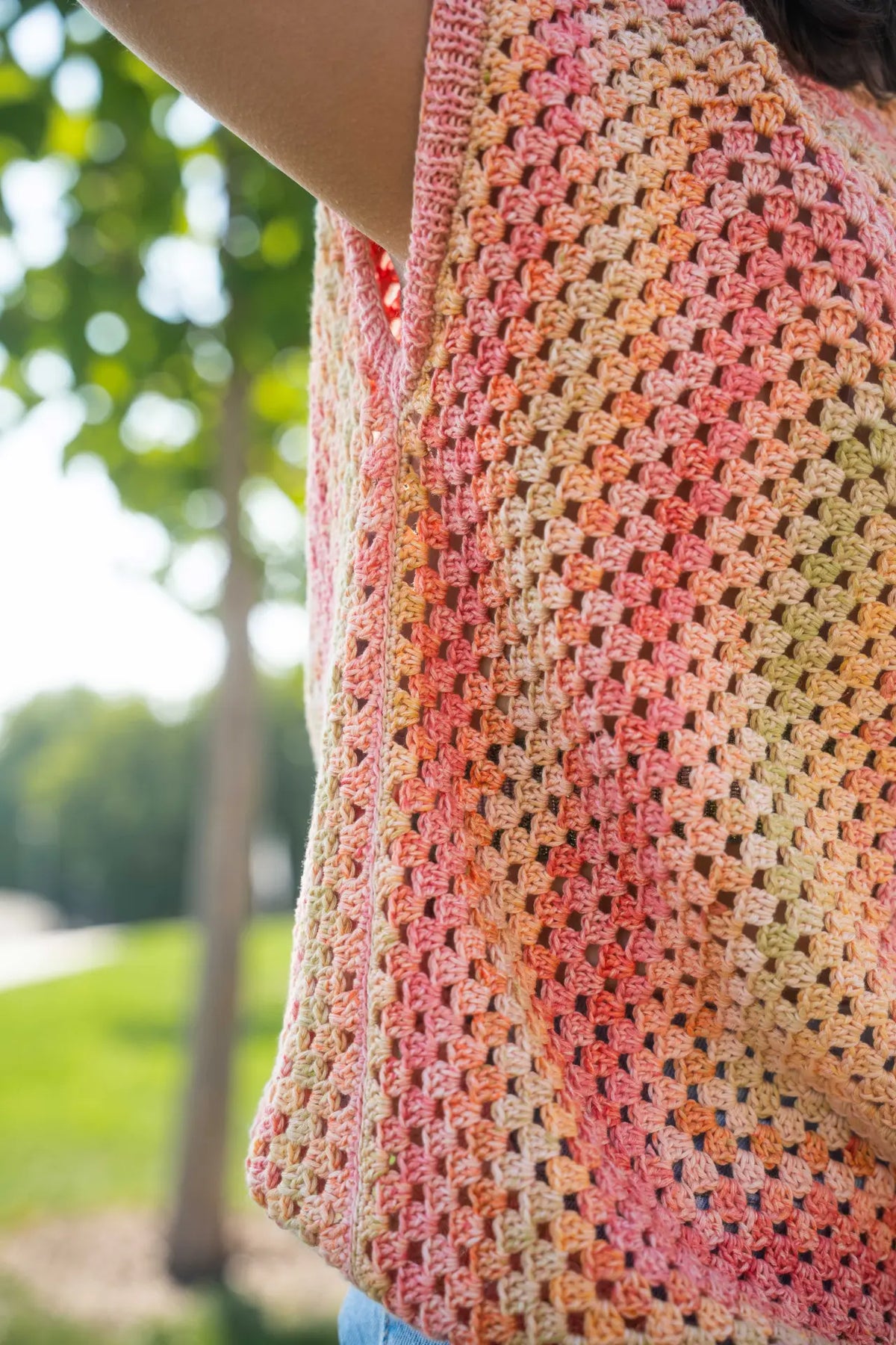 Kit de crochet - T-shirt Granny Square Pêche
