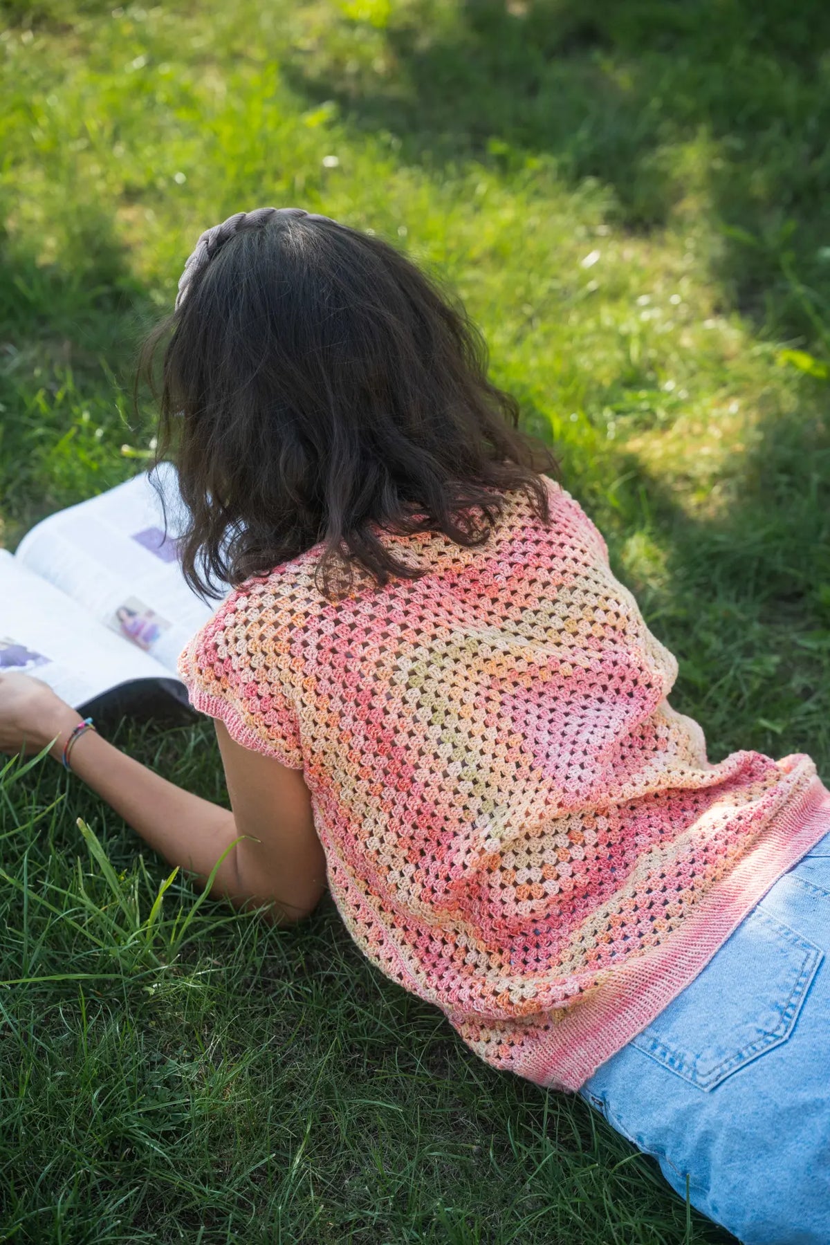Kit de crochet - T-shirt Granny Square Pêche