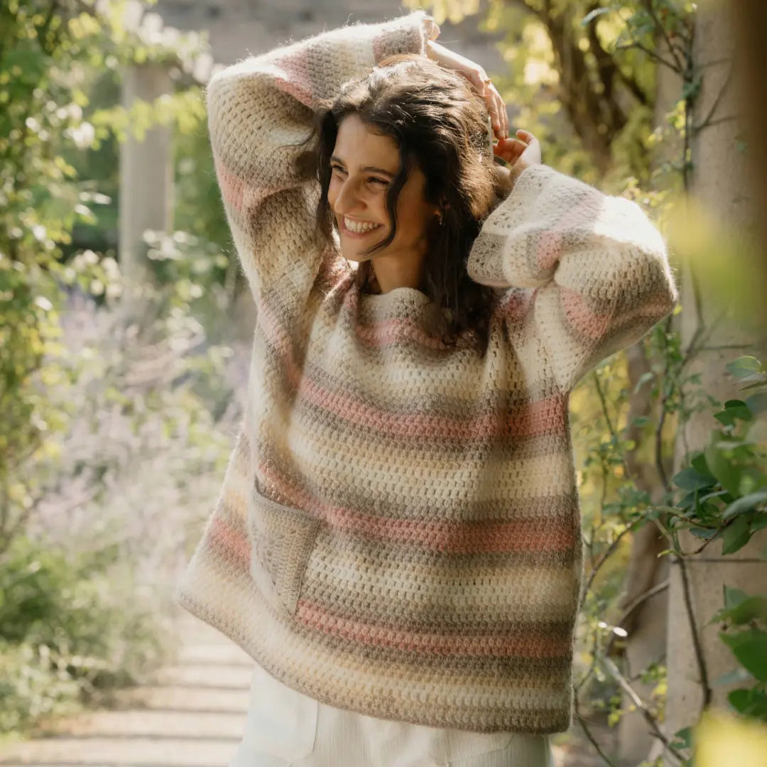 Häkelset Pulli mit Granny Squares