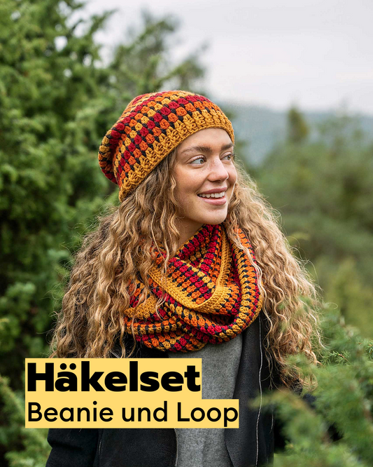 Crochet kit Autumn Beanie and Loop