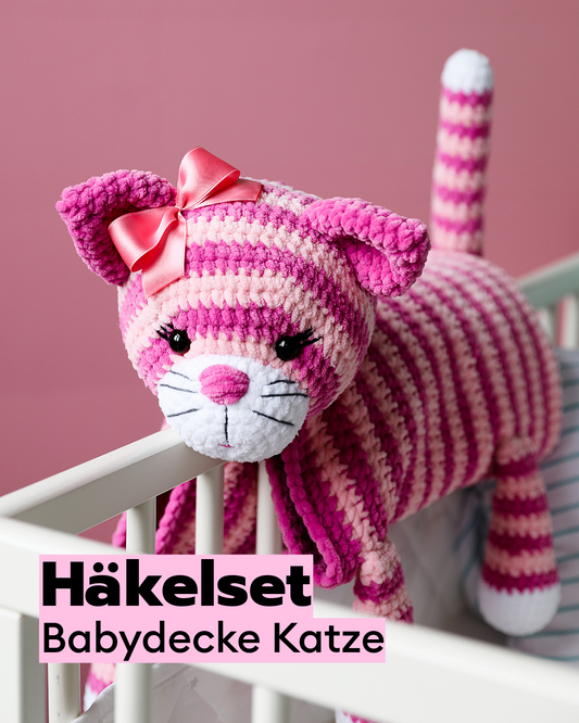 Häkelset Babydecke Katze