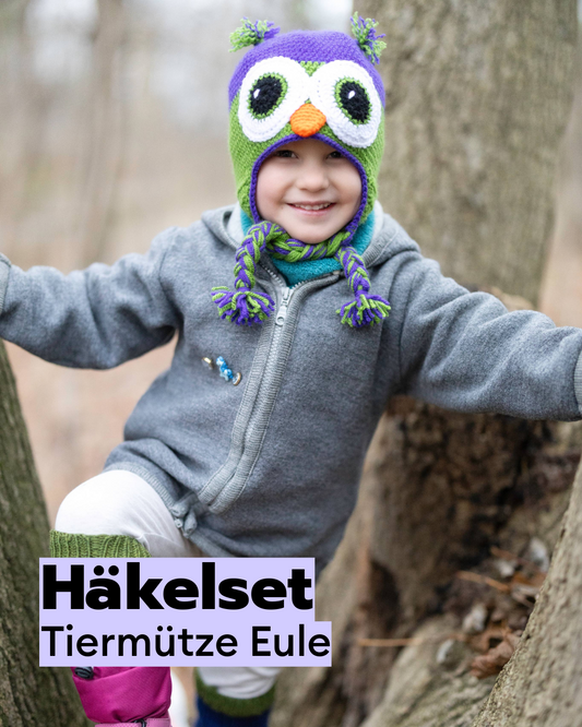 Häkelset Tiermütze Eule