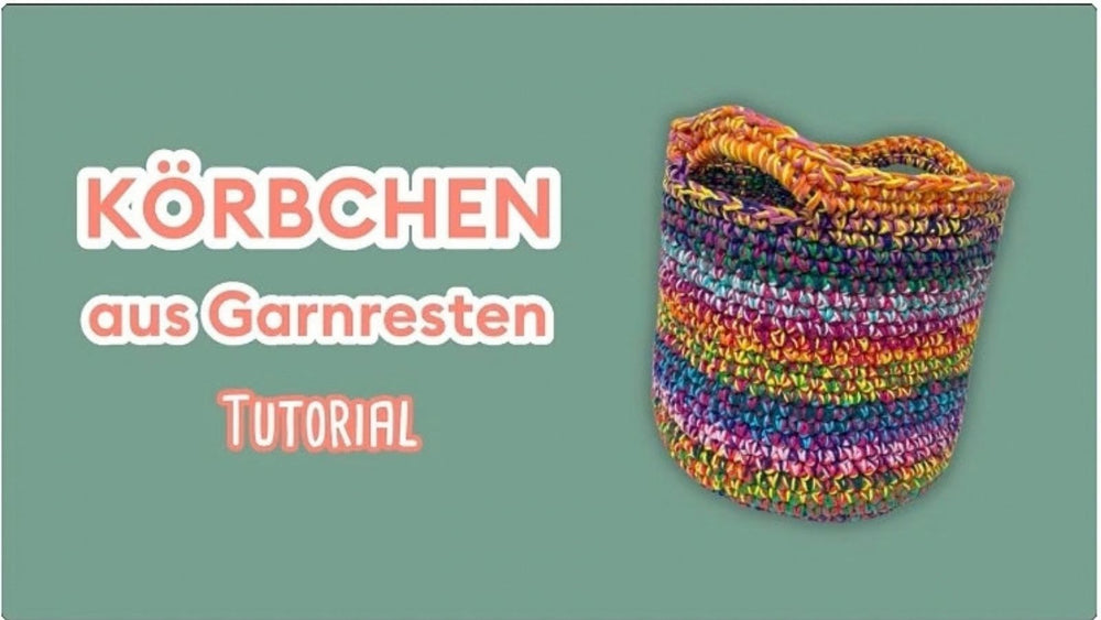Baskets made from leftover yarn