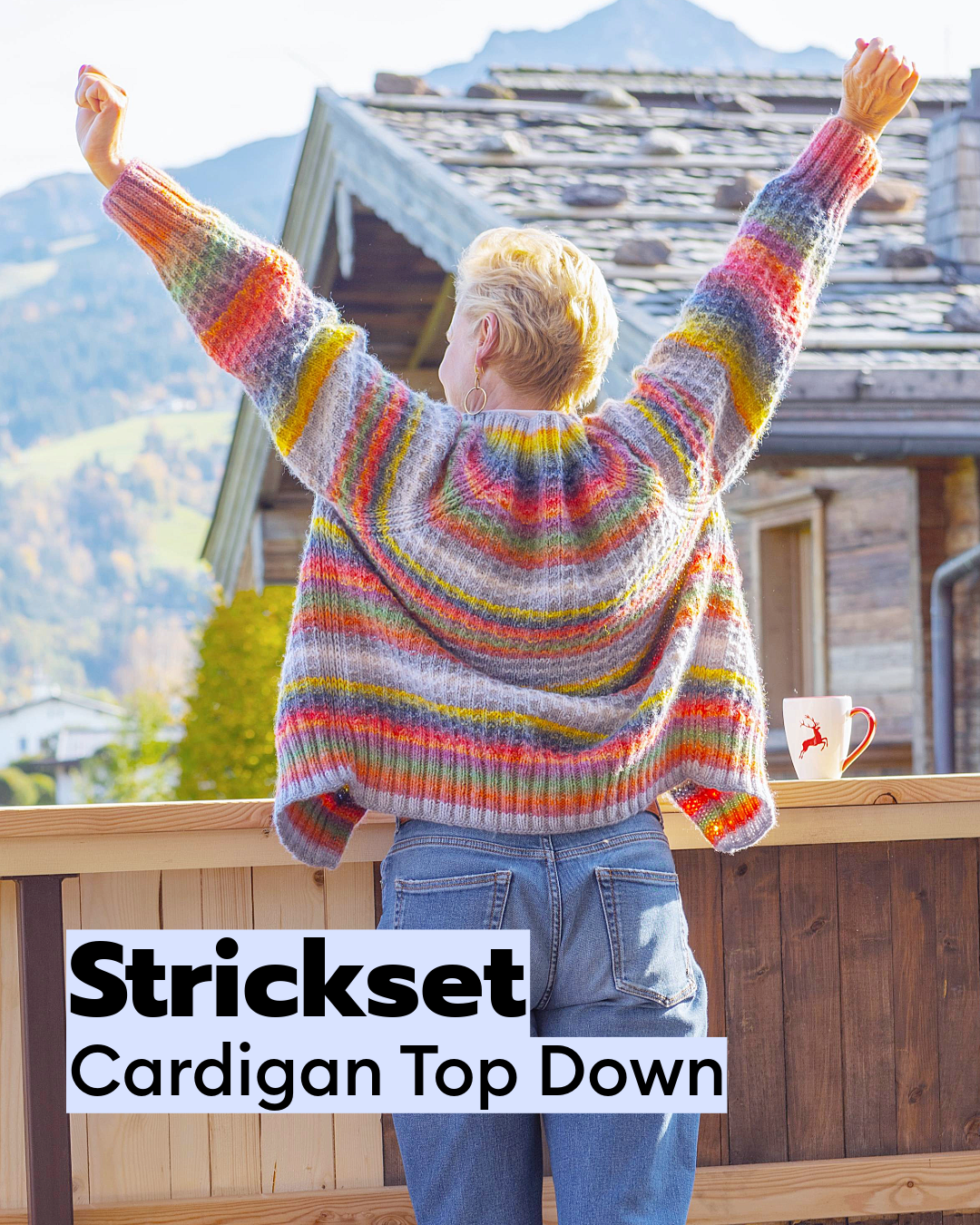Knitting Kit Luminosa Cardigan with Gradient Top-Down