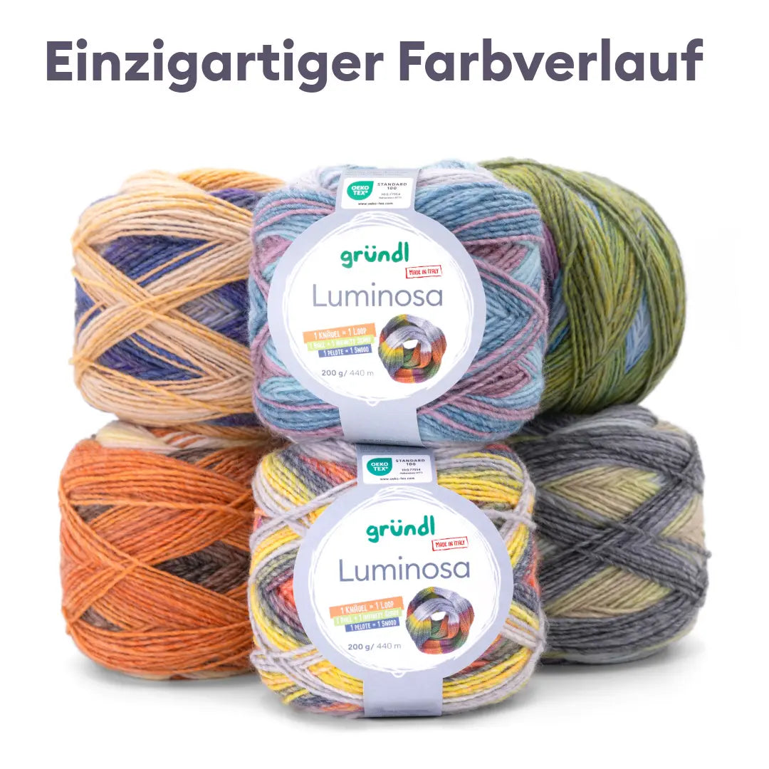 Knitting Kit Luminosa Cardigan with Gradient Top-Down