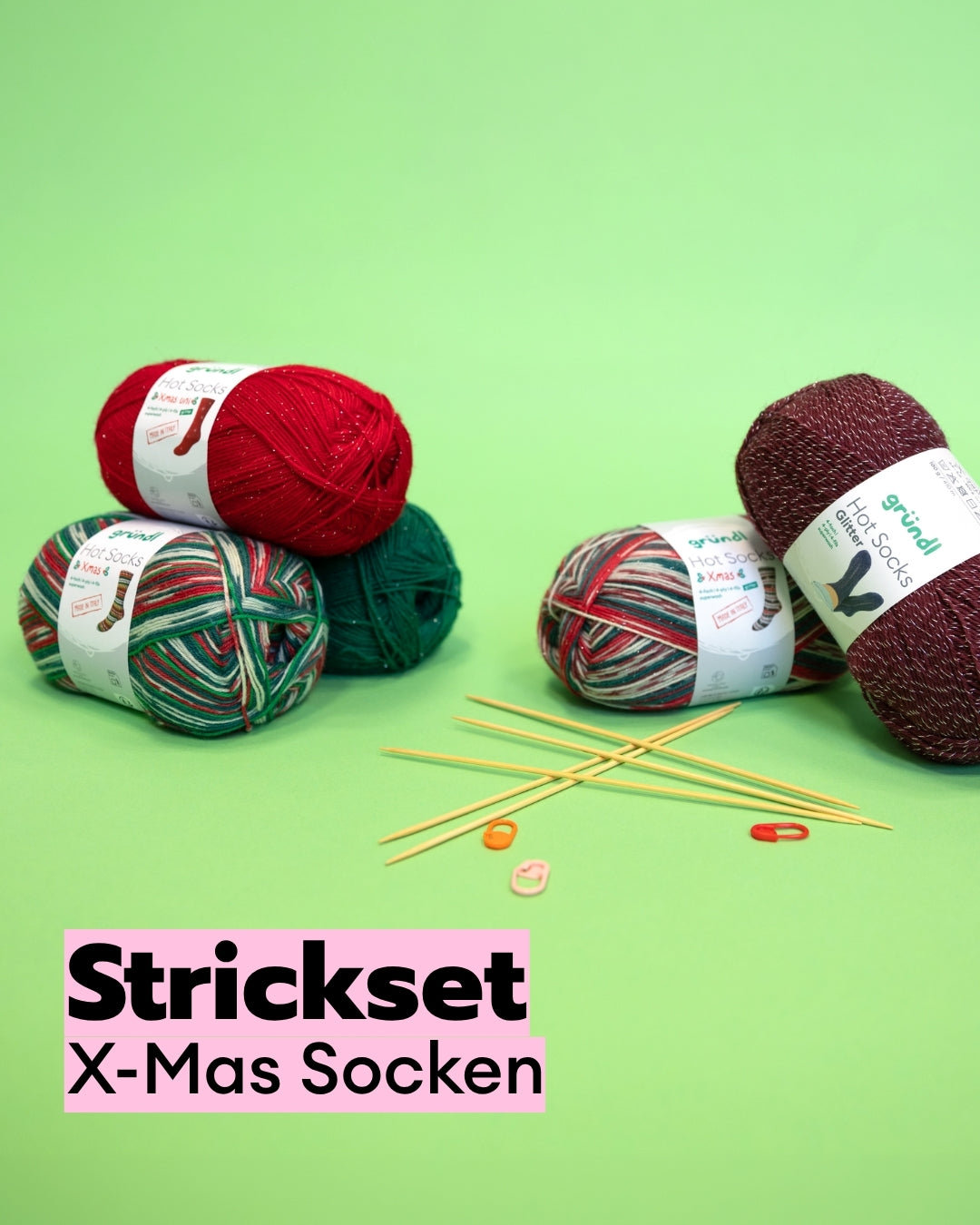 Strickset Weihnachtssocken