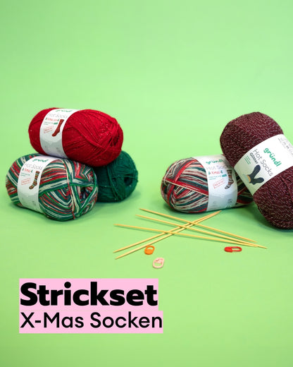 Strickset Weihnachtssocken
