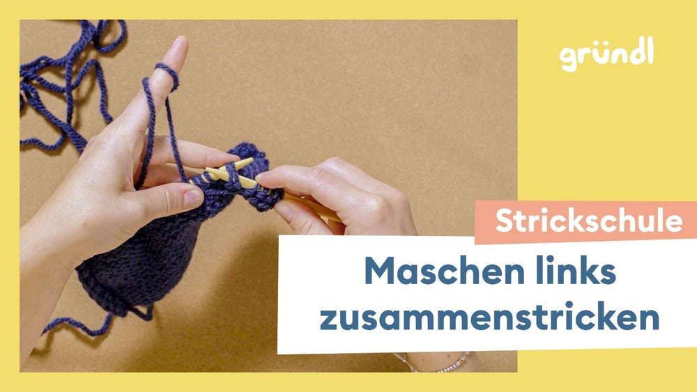 Knit the stitches together on the left side.