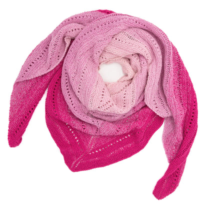 Kit de tricot pour châle triangulaire Jasmin avec motif ajouré en mailles tombées
