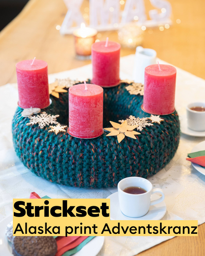 Strickset Adventskranz