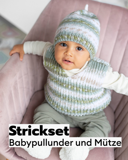 Strickset Baby Pullunder & Mütze