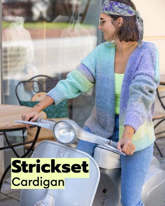 Strickset Cardigan in Pastellfarben
