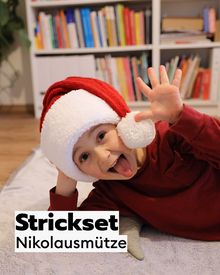 Kit de tricot Bonnet de Noël pour enfants
