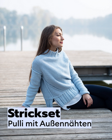 Strickset Pulli mit Außennähten