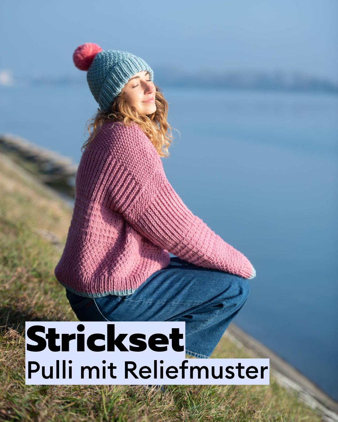 Kit de tricot Pull Sylt avec motif en relief
