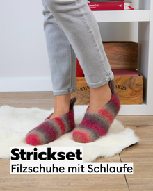 Filzset Hausschuhe mit Schlaufe