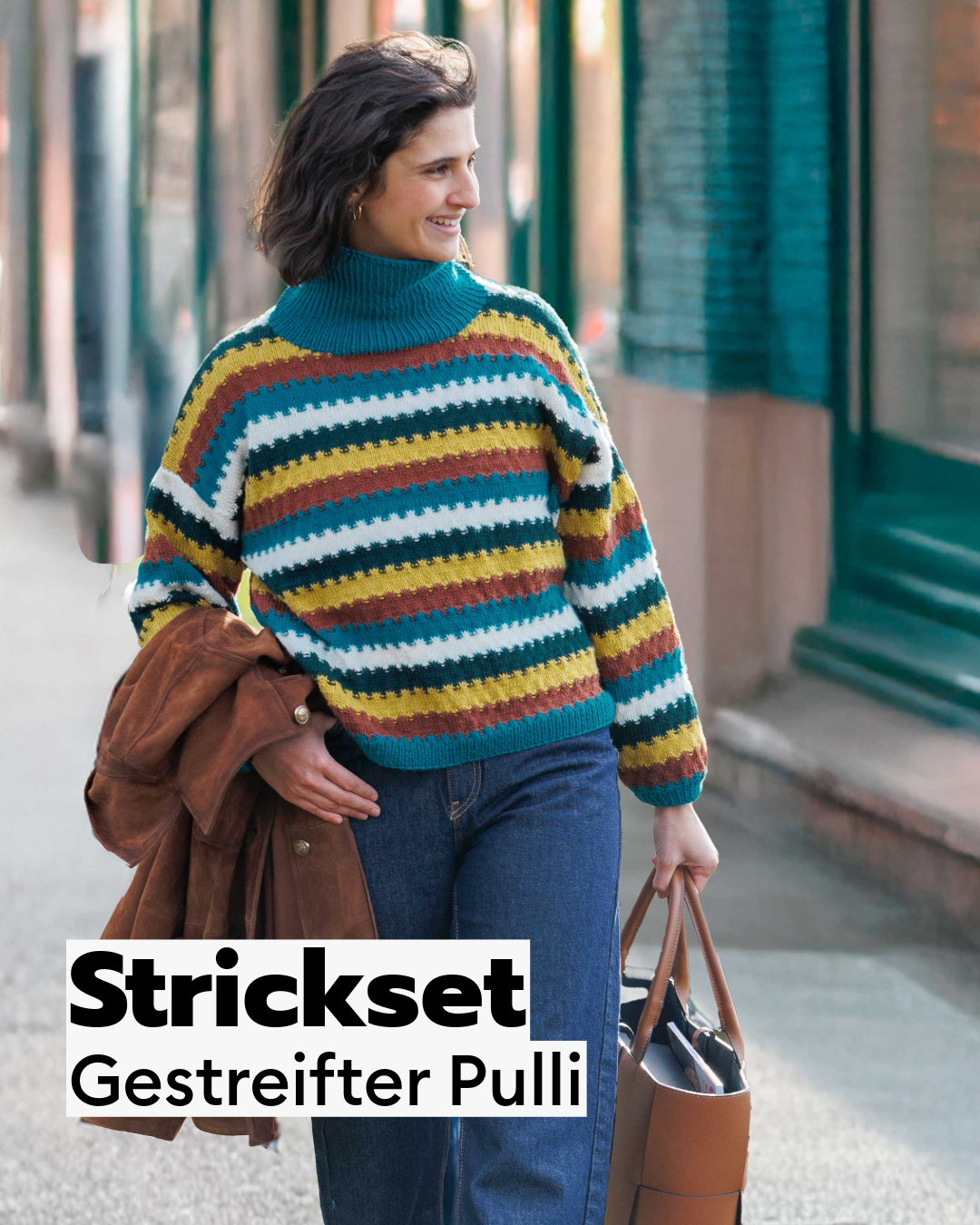 Strickset Pullover mit Hebemaschen