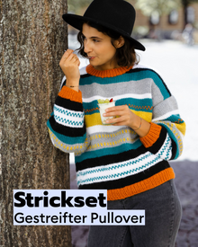 Kit de tricot pull rayé