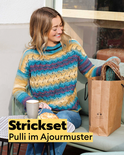 Kit de tricot Pull Mirabella en point ajouré