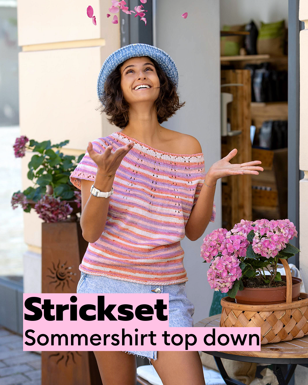 Strickset Sommershirt Top down