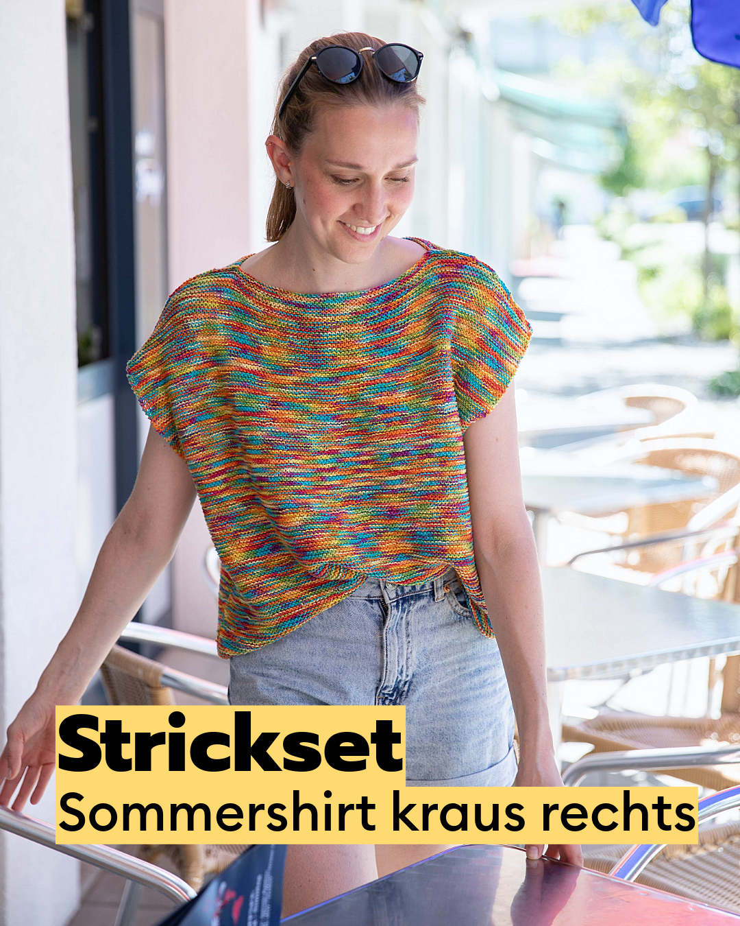 Knitting set summer shirt garter stitch