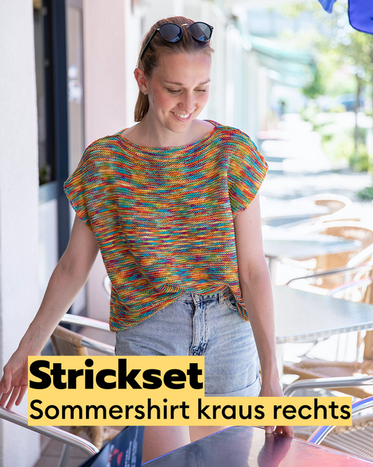 Strickset Shirt kraus rechts