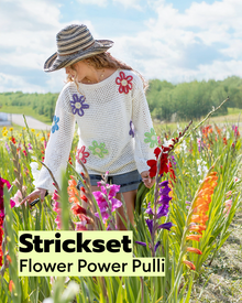 Kit tricot pull d'été Flower Power