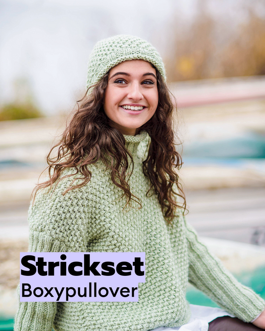 Strickset Pullover mit Mütze